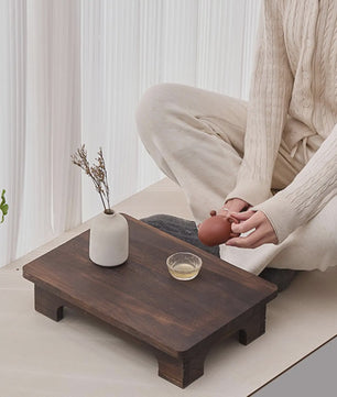 Houten Lage Tatami Tafel - Compact en Stijlvol voor Balkon, Woonkamer of Vensterbank
