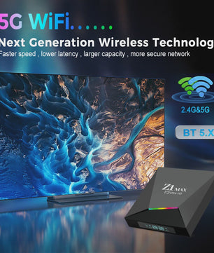 Z1 Max Android 15 Smart TV Box: 8K Ultra HD Media Player met 4GB RAM & Dual WiFi