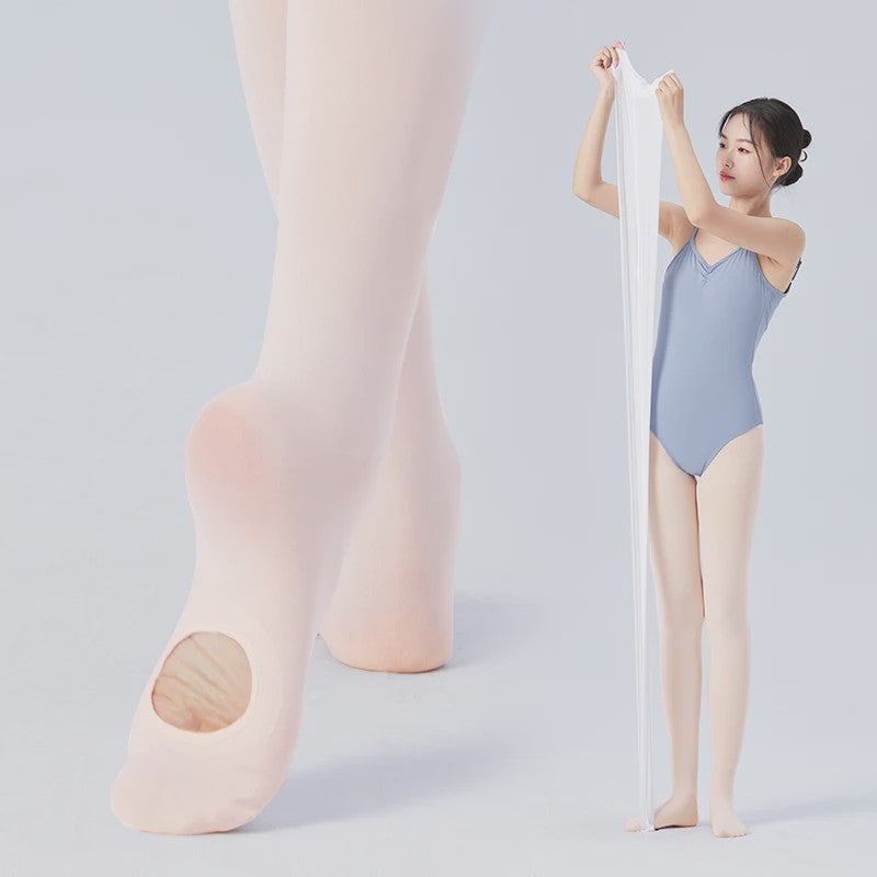 Professionele Ballet Tights voor Dames en Meisjes - 60D Microfiber, Convertible & Naadloos
