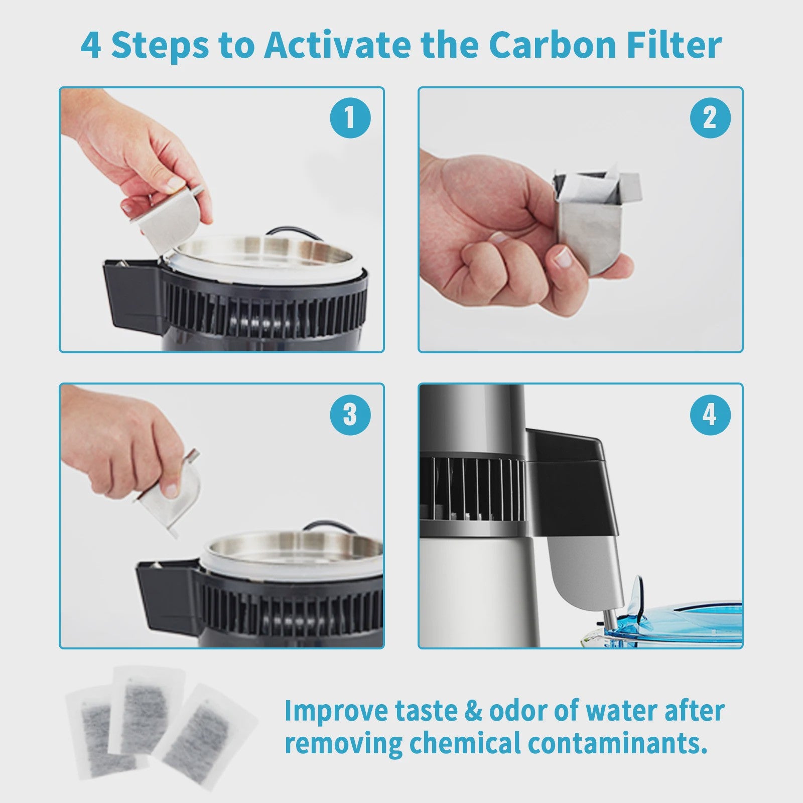 4L Water Distilleerder met Touchscreen - Zuiver en Verfrissend Drinkwater