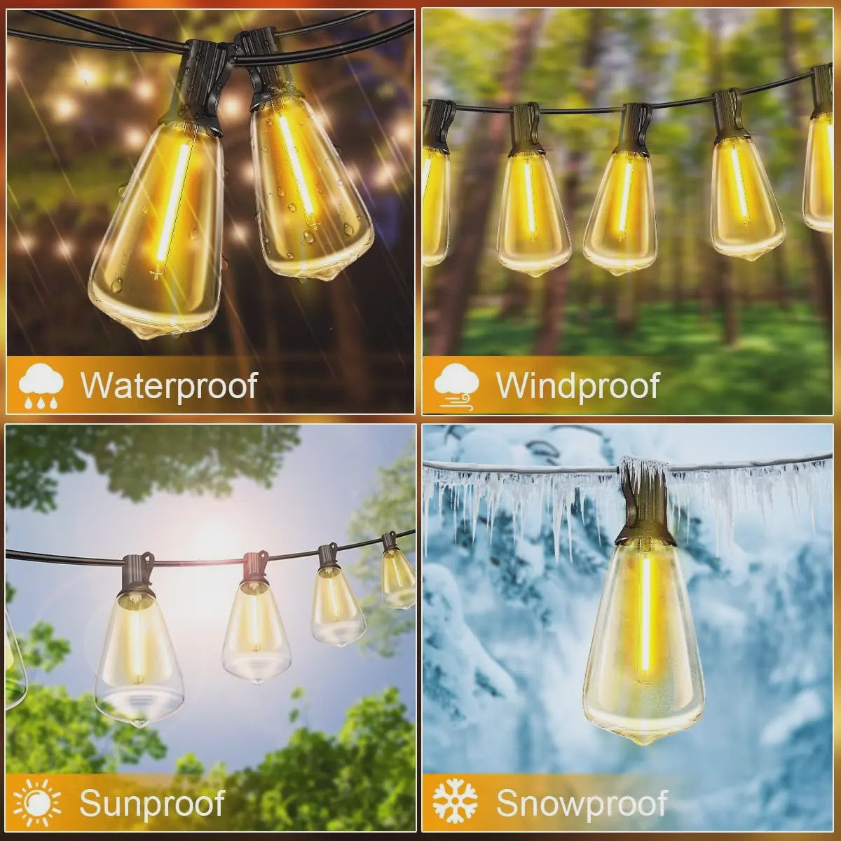 12m/9.5m ST38 Solar Tuinslingers met Afstandsbediening - Waterdicht & Dimbaar