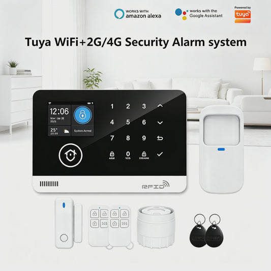 Slim Home Alarm Systeem met WiFi/GSM, Tuya App & 120dB Sirene