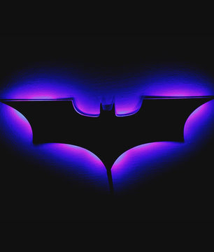 Creatieve 3D Bat-logo Wandlamp met RGB LED en Afstandsbediening