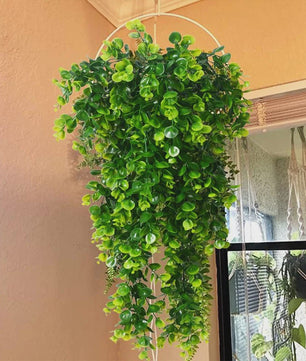 Kunst Hangplant Eucalyptus - UV-bestendig Plastic Groen voor Binnen & Buiten Decoratie