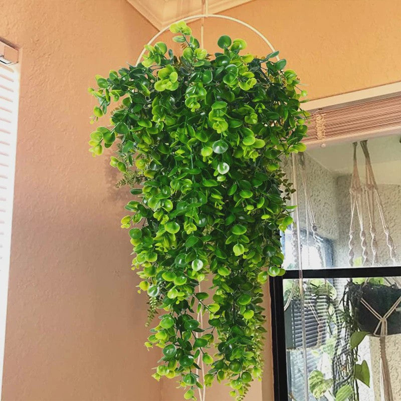 Kunst Hangplant Eucalyptus - UV-bestendig Plastic Groen voor Binnen & Buiten Decoratie