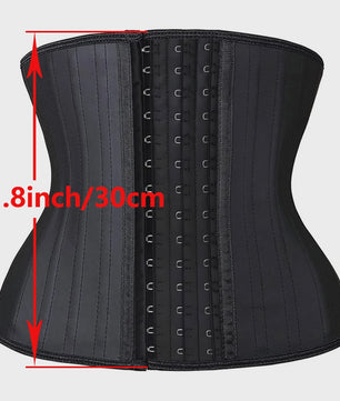 Latex Waist Trainer Corset met 25 Stalen Baleinen en Haak-oogsluiting