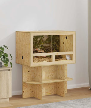 OSB Terrarium 80x50x50 cm voor Reptielen & Knaagdieren - Inclusief Thermometer