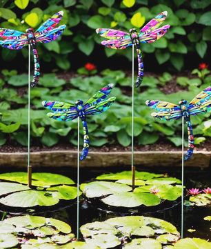 Set van 4 Decoratieve Tuin Vlinders - IJzeren Sierobjecten voor Buiten