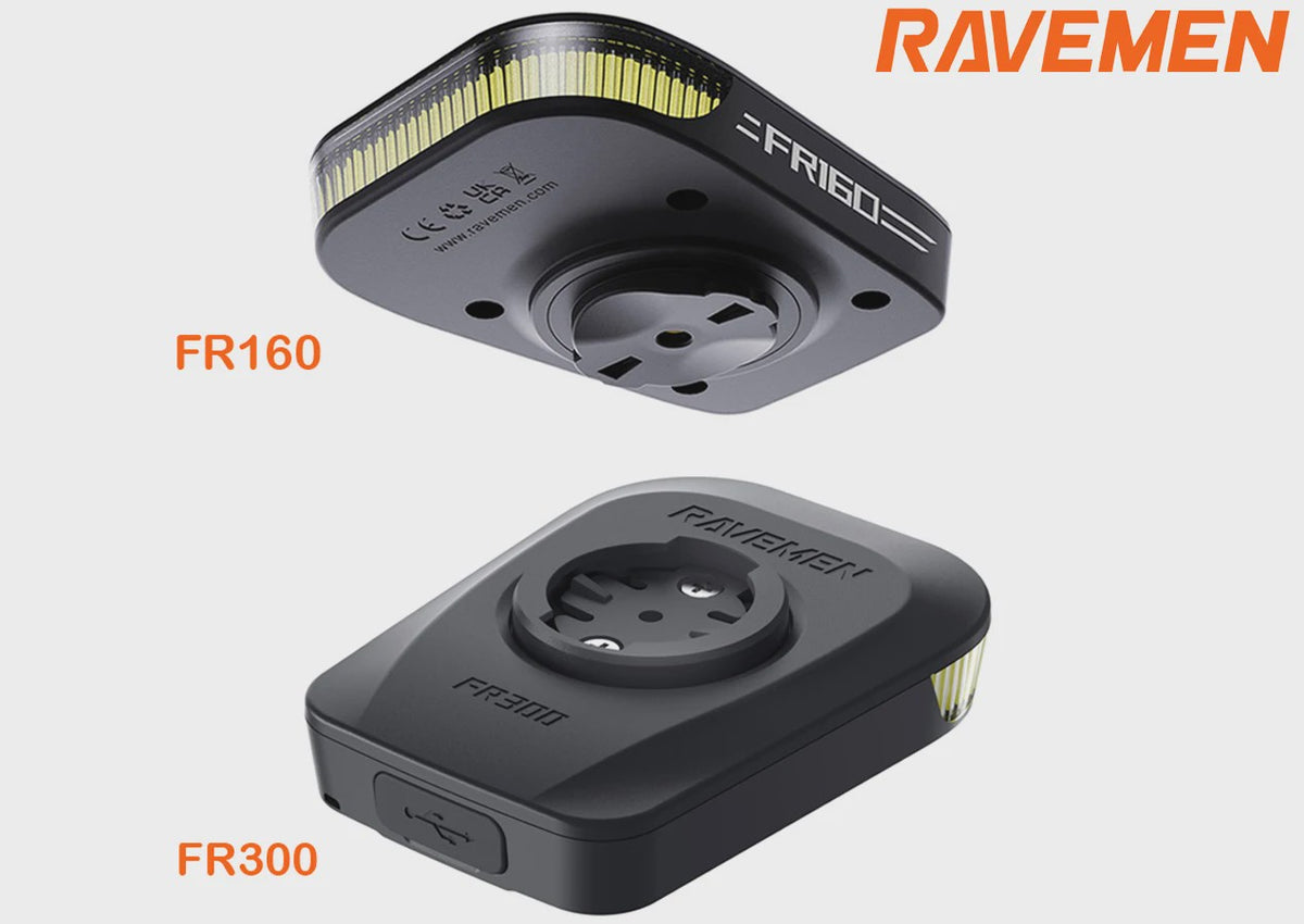 Ravemen FR300/FR160 Fietsverlichting Out-Front - USB Oplaadbaar, Waterdicht IPX6, Compatibel met Garmin/Wahoo