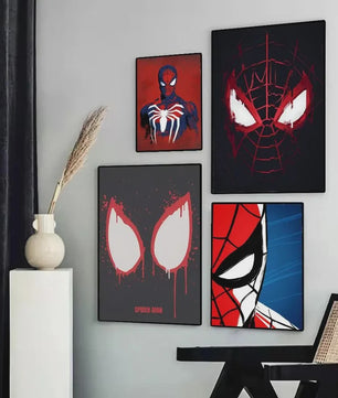 Frameloze Spiderman Poster - Marvel Kunst Print voor Woonkamer, Slaapkamer, Bar