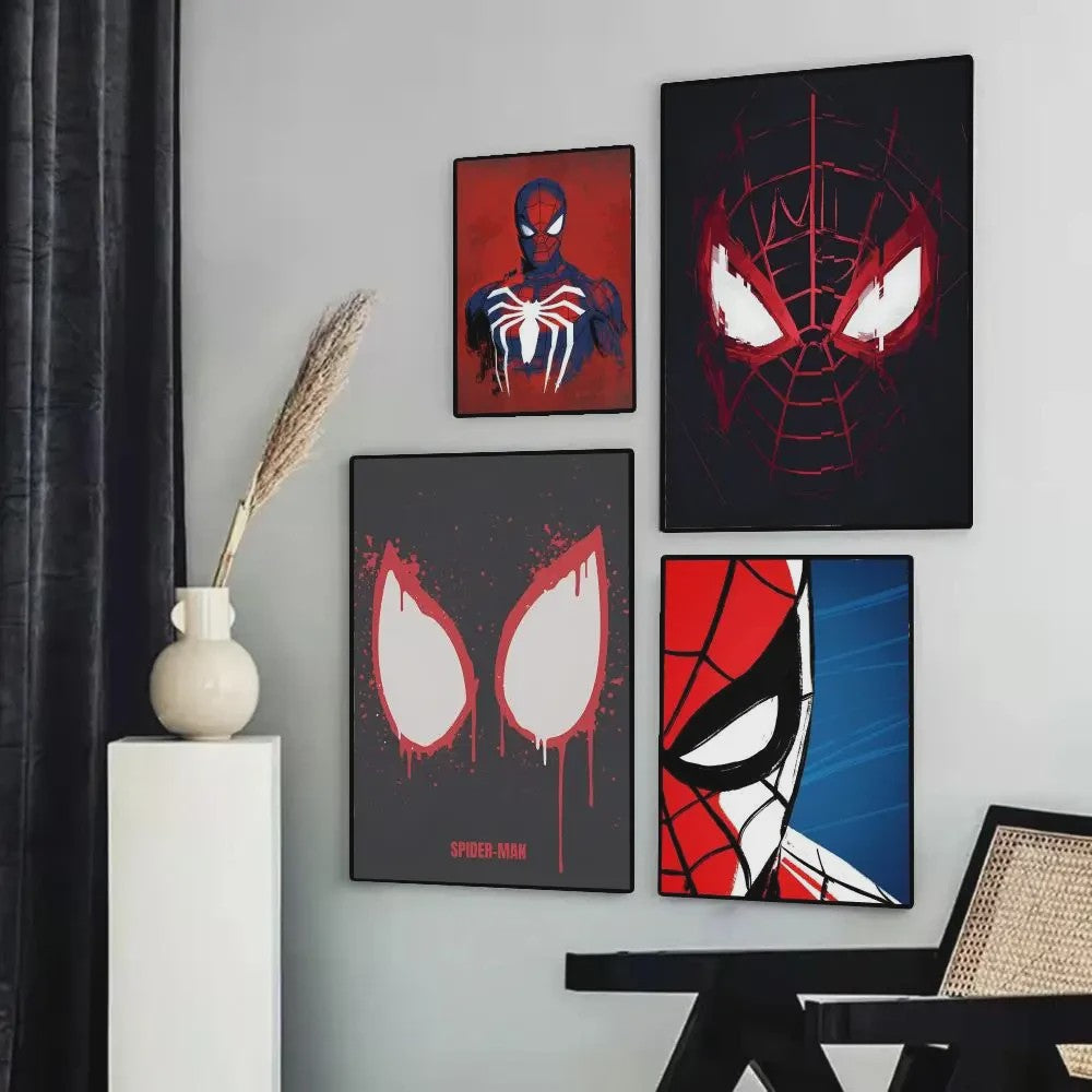 Frameloze Spiderman Poster - Marvel Kunst Print voor Woonkamer, Slaapkamer, Bar