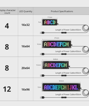 Flexibel 16x96 LED Matrix Pixel Paneel met Bluetooth App Controle - Programmeerbaar Verlichtingsbord