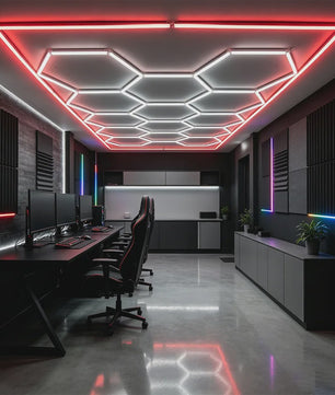 Modulaire Hexagon LED Garageverlichting - 14 Modules, Ultrahelder 6500K Wit, DIY Montage