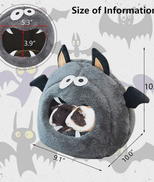 Monster Huisje & Bedje voor Kleine Huisdieren - Warm & Knus