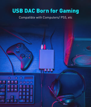 Fosi Audio K5 PRO Mini Gaming DAC & Hoofdtelefoonversterker met Microfoon