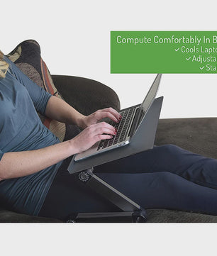 Verstelbare Laptoptafel 360° Draaibaar - Ideaal voor Bed, Bank & Bureau