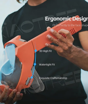 Full Face Snorkel Mask voor Volwassenen - Waterdicht & Anti-Condens - Ademgemak & 180° Zicht