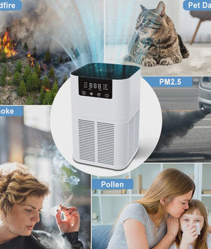Luchtzuiveraar met HEPA-filter, ionisator en aromatherapie – Verwijder rook, geurtjes en allergenen