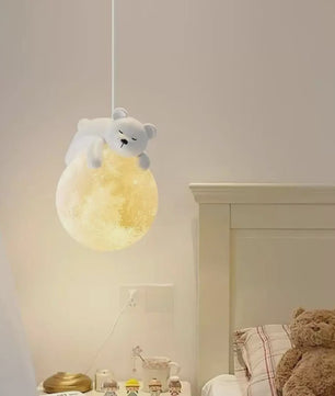 Creatieve LED Hanglamp met Cartoon Dieren - Slaapkamer & Kinderkamer Decoratie