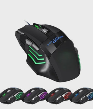 RGB Gaming Muis met 7 Knoppen en 2400 DPI - Ergonomisch & Bedraad