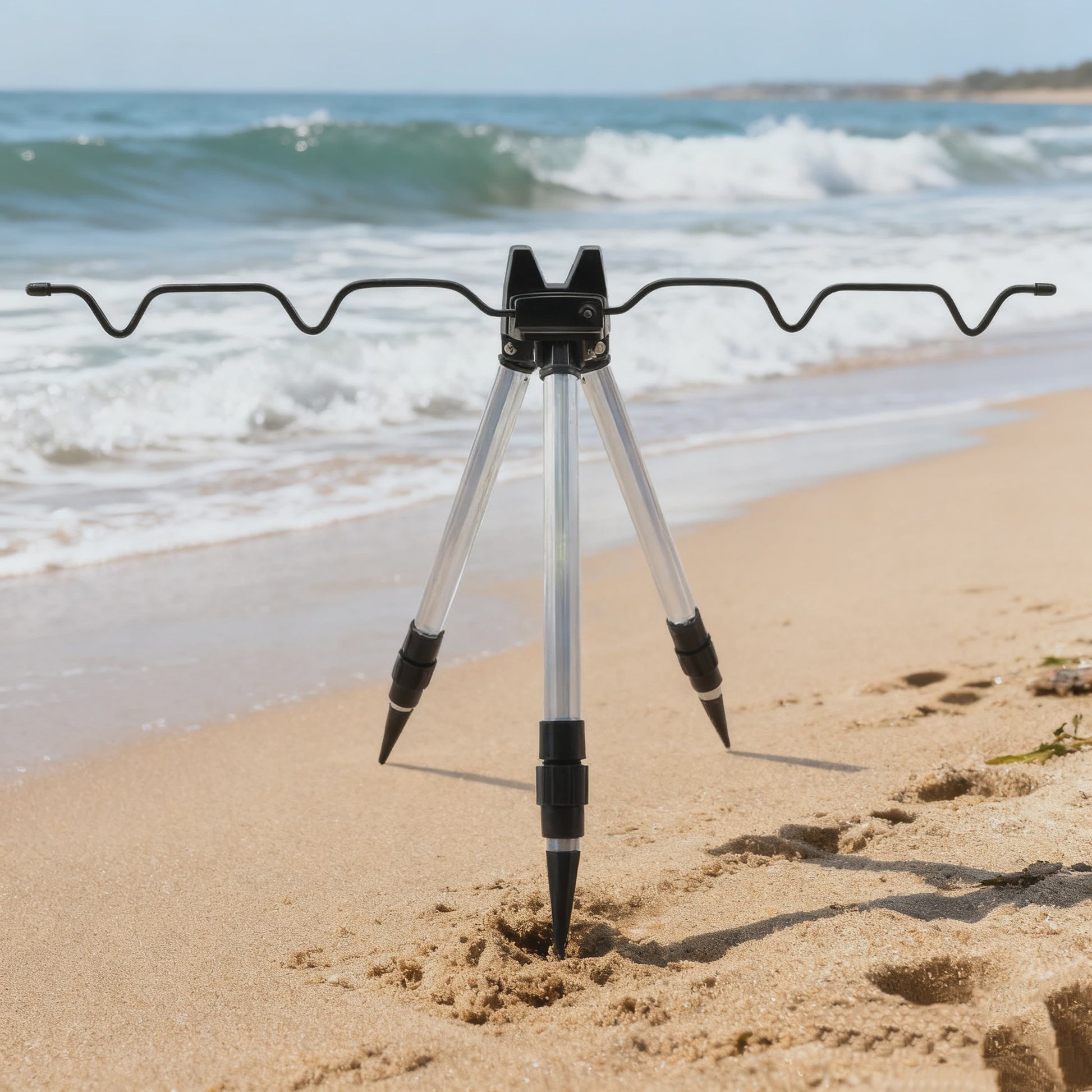 3-Delige Telescopische Hengelsteun Tripod met Sterke Basis voor Vissers