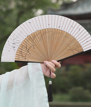 Elegante Chinese Stijl Vouwbare Handwaaier met Kwastje - Perfect voor Dans, Decoratie of Cadeau