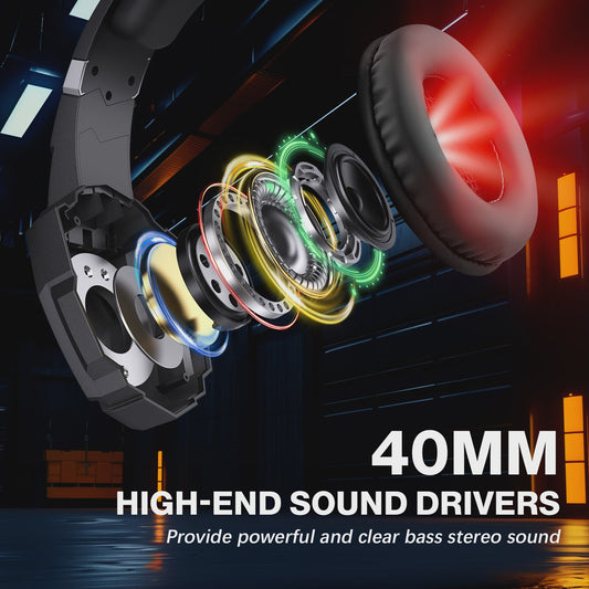 G9000 Pro Gaming Headset: Noise Cancelling Mic, LED Licht & Stereo Geluid voor PS4, PC, Xbox, Switch, PS5