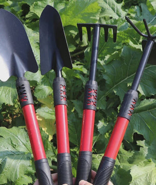 Tuin Gereedschap Set: Spade, Hark en Schoffel met Verlengbare Handgreep