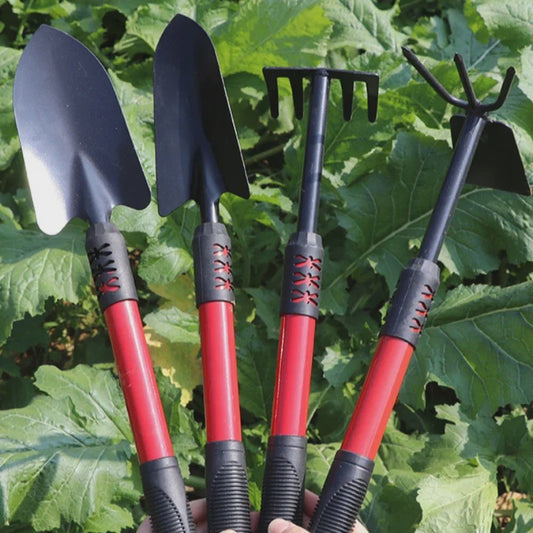 Tuin Gereedschap Set: Spade, Hark en Schoffel met Verlengbare Handgreep