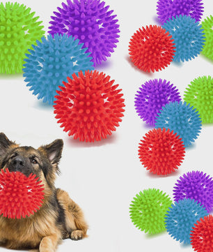 Hondenballen met Piepje - Spiky Speelgoed Ballen voor Tandverzorging en Plezier - Set van 36