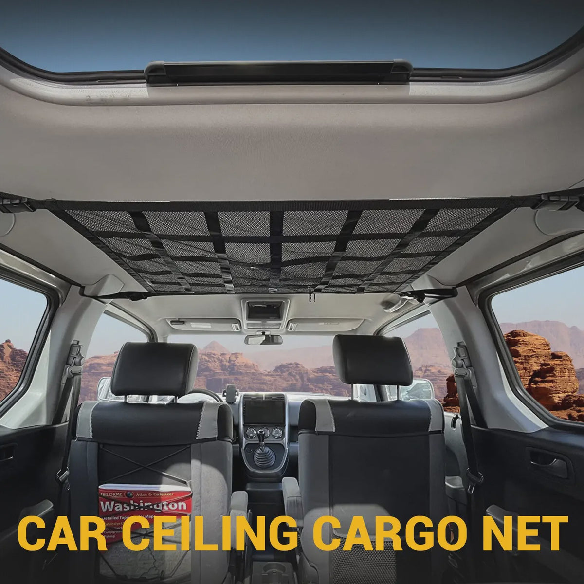 Universele Dak Opbergnet voor Auto - 90x65cm - Anti-doorzakken - Organiseer Bagage in SUV/Van