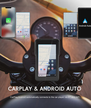 5" Smart Motorfiets Display met CarPlay, Android Auto & IP68 Waterdicht
