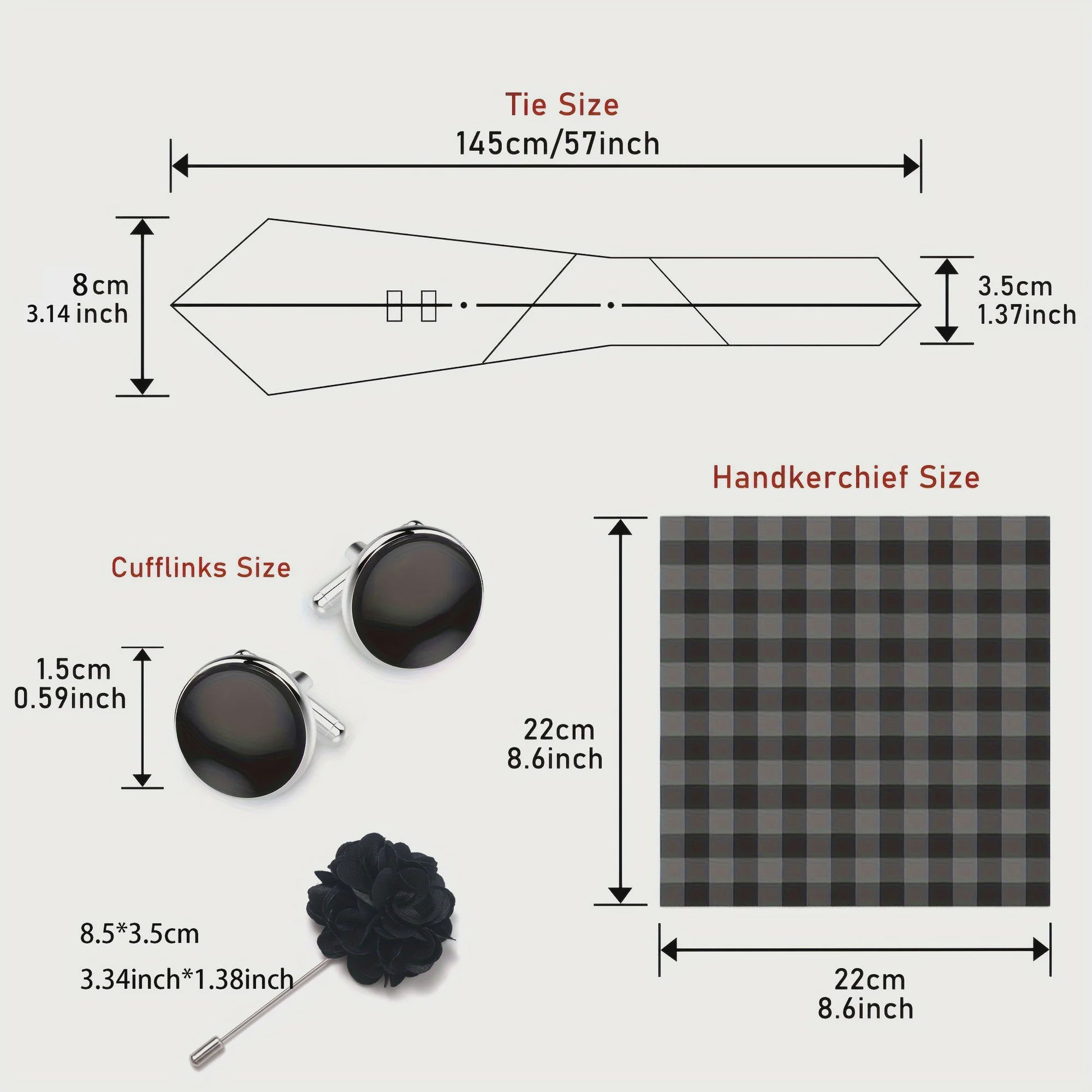 Luxe Heren Cadeauset: Strikdas, Zakdoek, Manchetknopen, Clip & Broche - Perfect voor Bruiloft & Feest