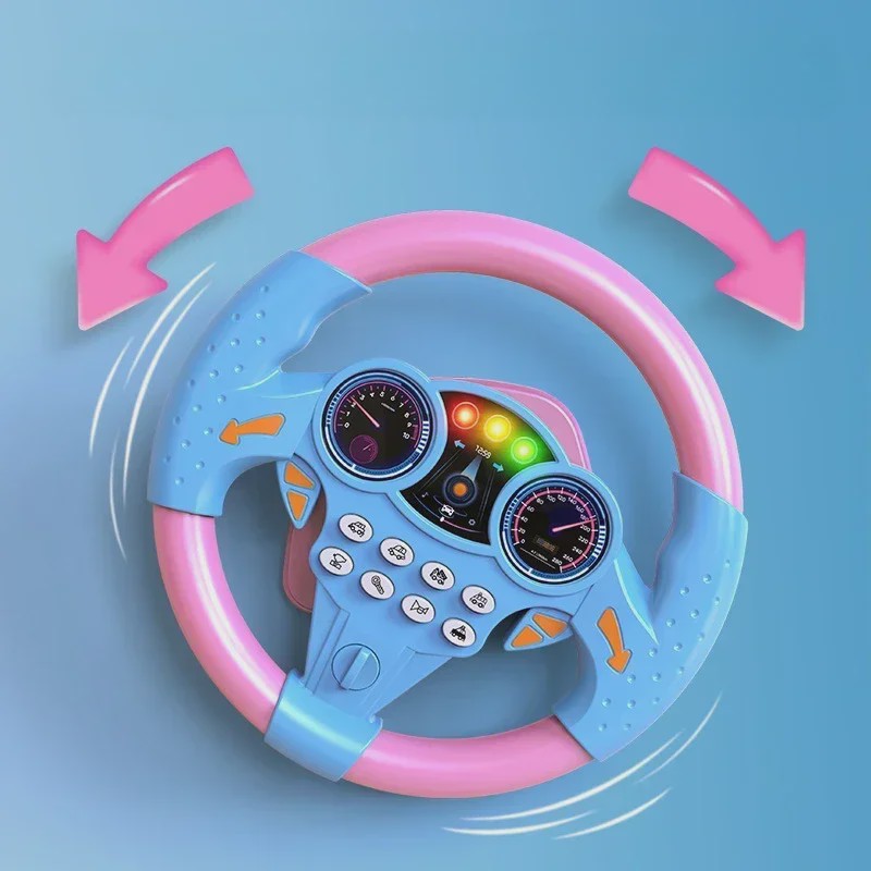 Interactief Stuurwiel Speelgoed voor Kinderen - Vroegeducatief Rijsimulatiespel met Geluid en Licht