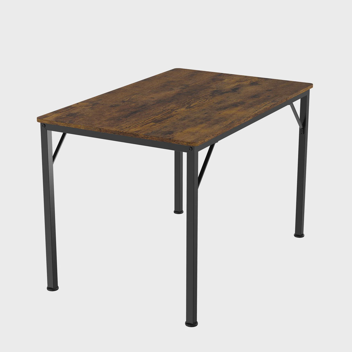 Vintage Rechthoekige Eettafel 110x70 cm - Houtlook Blad & Metaal Frame - Stijlvol & Stabiel