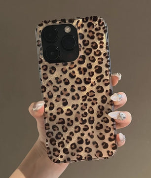 Transparant Leopard Print Hoesje voor Diverse iPhone Modellen - Schokbestendig Siliconen Cover