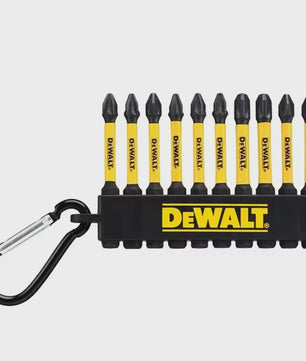 DEWALT FLEXTORQ Schroefbit Set - 10-delig Pozi & High Impact Bits PZ1, PZ2, PH2