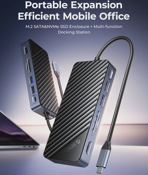 ORICO USB-C Docking Station met M.2 NVMe/SATA SSD Enclosure & 10Gbps Hub