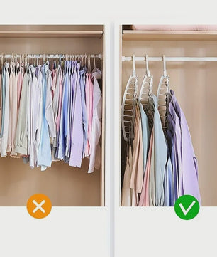 Ruimtebesparende Kledinghanger Organizer - Multifunctioneel & Antislip