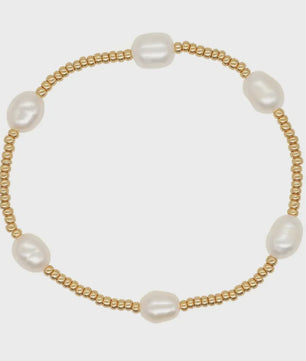 Set van 4 Elegante Armbanden met Goudkleurige Kralen en Parels voor Dames