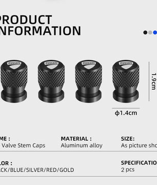 Aluminium Ventieldopjes Set voor Ducati Motorfietsen - Diverse Kleuren