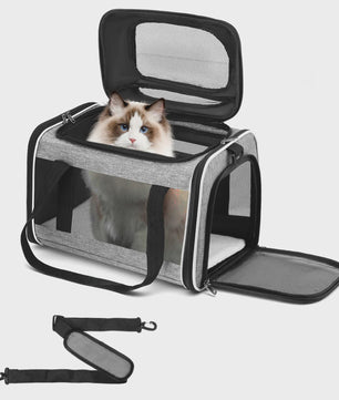 Cat Carrier Backpacks Expandable Cat Backpack with Shade Cover, Breathable Mesh Pet Carrier Backpack Bag for Travel Hiking Campi