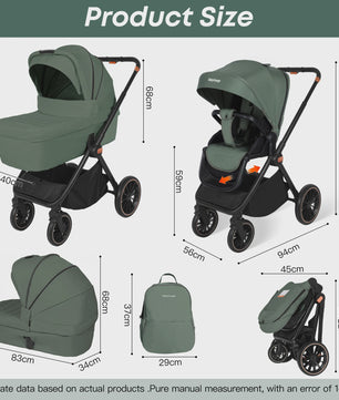 Lichtgewicht 2-in-1 Babybuggy: Multifunctioneel, Omkeerbaar en Makkelijk Inklapbaar
