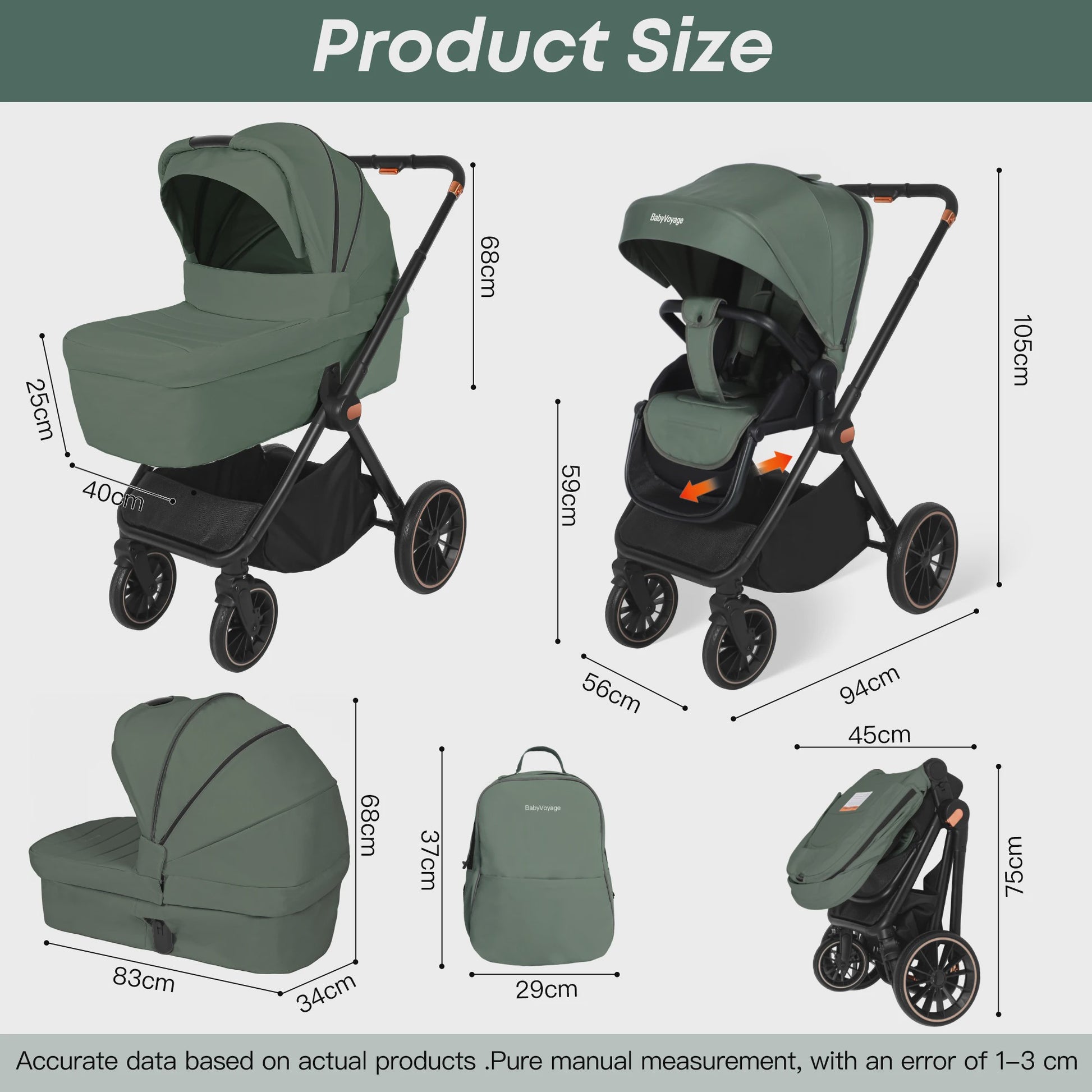 Lichtgewicht 2-in-1 Babybuggy: Multifunctioneel, Omkeerbaar en Makkelijk Inklapbaar