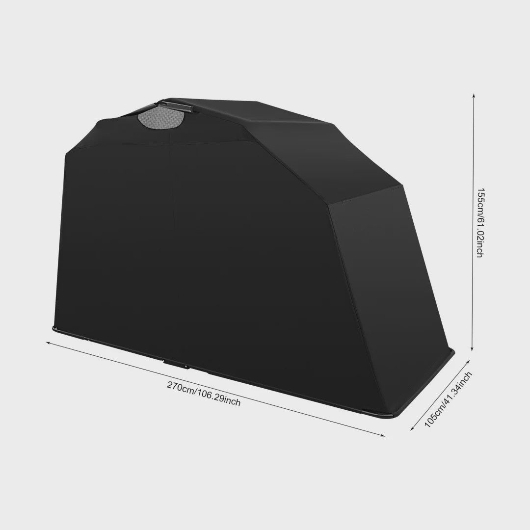 Compacte Motor Garage Tent - 270x105x155cm - Vrijstaande Stalen Frame, Stof- en UV-Bestendig