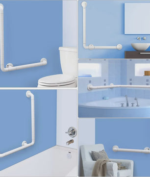 90° Hoek Steunbeugel Douche - ABS & RVS - Antislip - Wandmontage Badkamer Handgreep