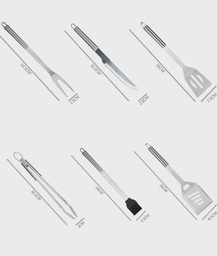 Complete Barbecue Set RVS - 15 Delig BBQ Gereedschap & Accessoires