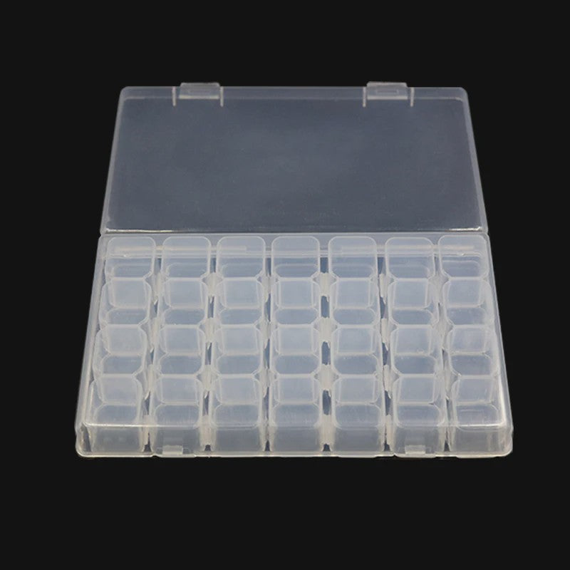 28 Vaks Transparante Opbergdoos met Verwijderbare Compartimenten - Ideaal voor Medicijnen, Sieraden & Nail Art