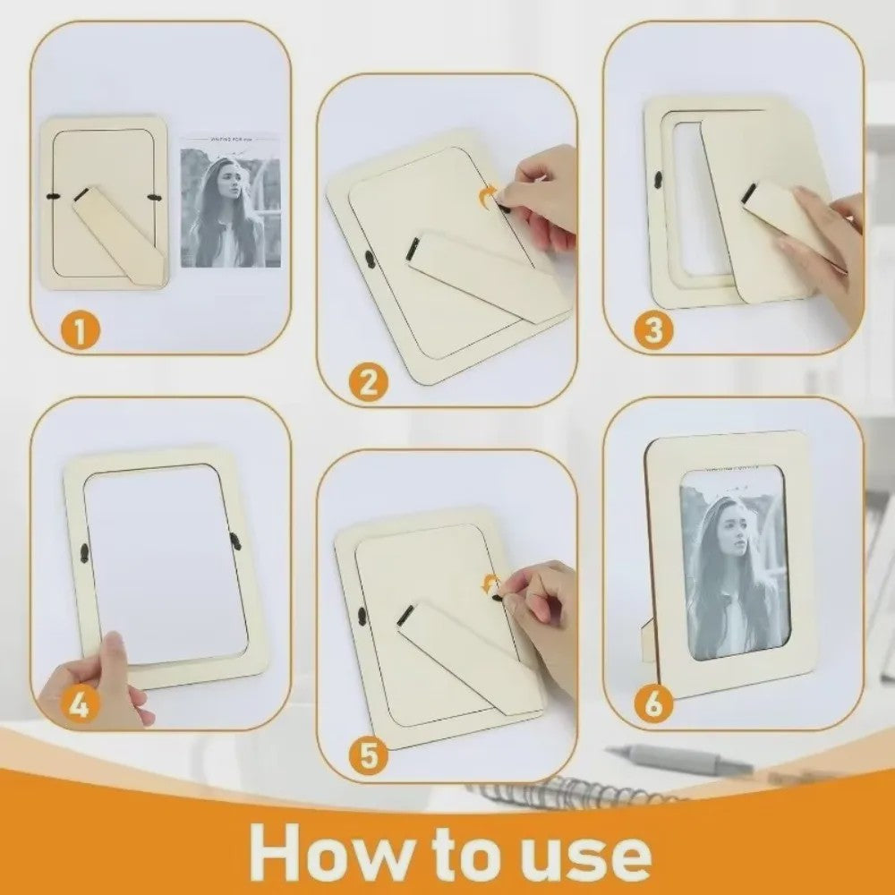 Onbewerkte Houten Fotolijst - DIY Schilderen & Decoreren - Desktop Display