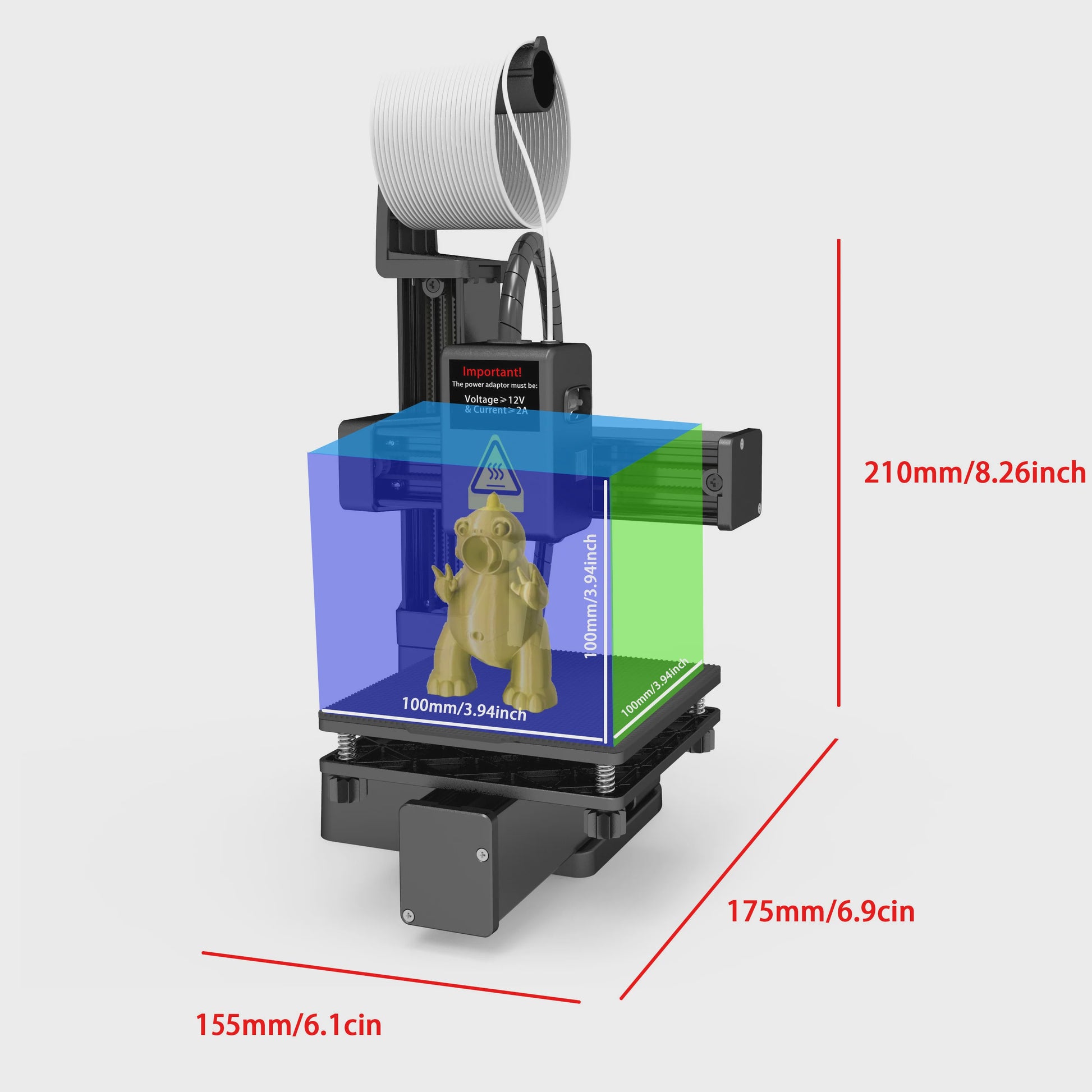 EasyThreed 3D Printer - Instapmodel voor Beginners, PLA & TPU Filament